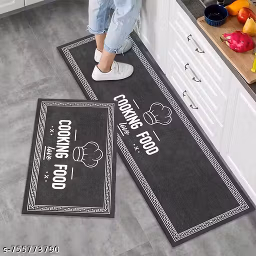 Kitchen Mats for Floor Anti Slip Waterproof Feet Comfort Kitchen Runner Floor Mat Standing Desk Mat Floor Mats for Kitchen, Set of 2