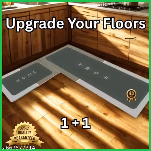 Rubber Kitchen Mats for Floor Set of 2 Pcs | Non-Skid, Soft Absorbent Rugs for Kitchen, Laundry, and Hallway (120 * 40 cm, 40 * 60 cm)
