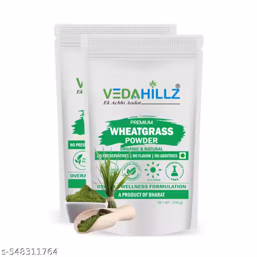 Vedahillz Pure Wheatgrass Powder - Supports Energy and Alkalizes