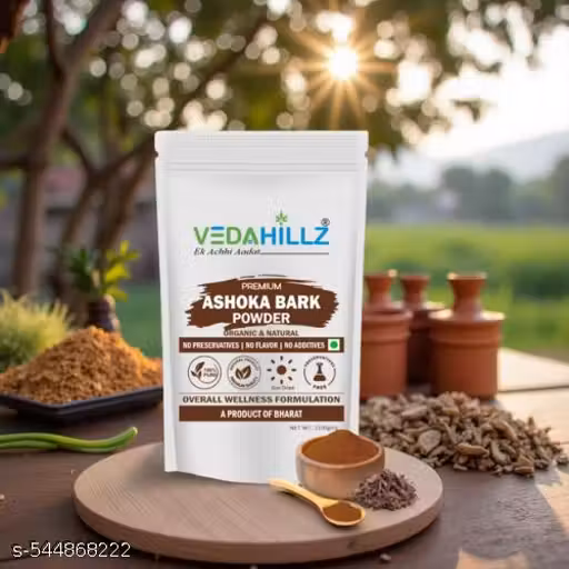 Vedahillz Natural Ashoka Bark Powder - Ashoka Chaal Powder - Saraca - Terminalia Arjuna