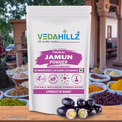 Vedahillz Jamun Powder for Digestion - Syzygium Cumini - Eugenia Jambolana