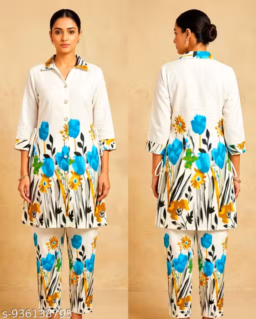 Women Embroidered Cotton Co-Ord Set | Stylish Festival & Party Wear Coord Set for Women | Trendy Ethnic Matching Top & Bottom Set | women party wear coord set | festival wear women set | trendy co ord set | stylish matching set women | ethnic coord set wo
