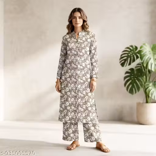 Women's Designer Co-Ord Set | Printed Top & Bottom Set for Women | Stylish 3/4 Sleeve Co Ord Set | Western Wear Co Ord Set for Girls & Women | Trendy Matching Outfit Set | Women Co Ord Set | Printed Top Bottom Set | Western Wear Co Ord Set | Stylish Desig