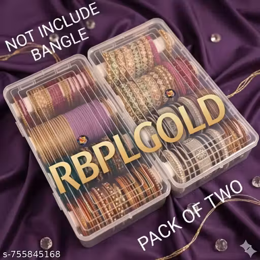 Plastic adjustable 4 rod Bangle Box Chudi Set Organizer Jewellery Storage Display Box for Bangles Chudi Bracelet Wrist Watch Hair Bands Scrunchies Accessories, Transparent( Bangles not included