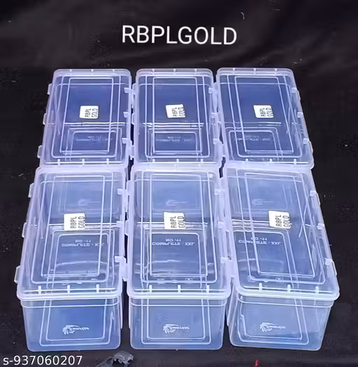 MULTIPURPOSE PLASTIC BOX, BANGLE STORAGE BOX, JEWELLRY ORGANISE, SELF ORGANISER (PACK OF 6 PIECES))