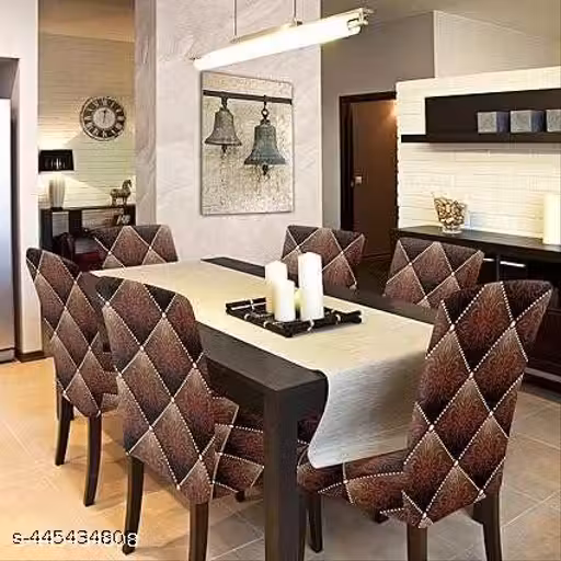 STRETCHABLE DINING CHAIR COVER 6 Pcs SET/ LOWEST PRICE GUARANTEE