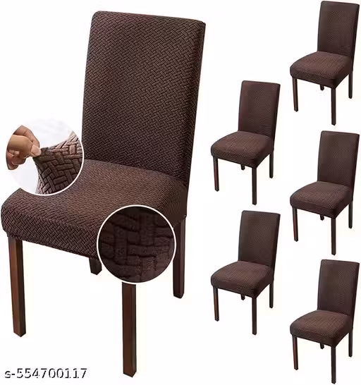 STRETCHABLE DINING CHAIR COVER 6 Pcs SET/ LOWEST PRICE GUARANTEE