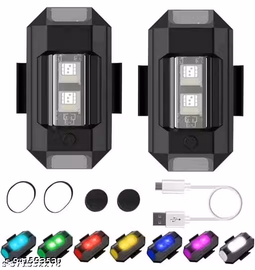 ALMICS AEE pack of 2 pic mini storbe light aluminium airplane light (pack of 2 piece)