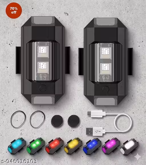 Rechargeable Bike Safety Light | Waterproof LED Warning Light | Multi Color Flash Light for Cycle & Bike
