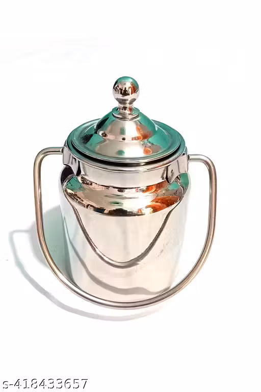 150 ML Stainless Steel Dolchi | Traditional Stainless Steel Pooja Pot for Water, Milk, Panchamrit, Temple, Kitchen & Religious Ceremonies