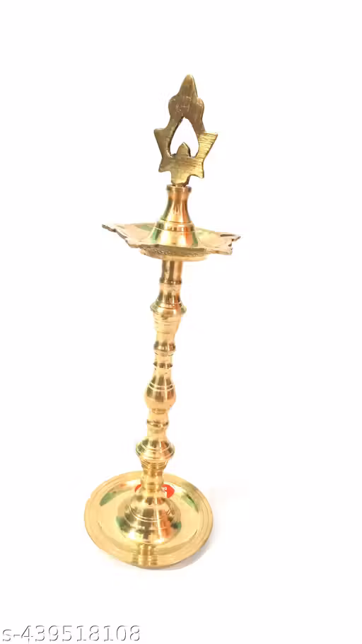 Traditional Brass Oil Lamp - Deepam (Size 10 ")