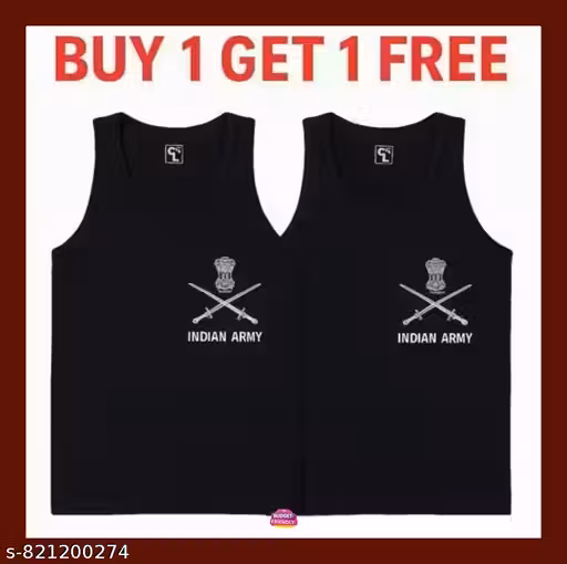 ARMY SANDO BLACK (PACK OF 2)