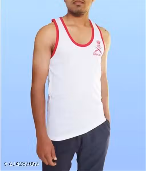 Army Sando/ Vest/ (White with Pack of 1)