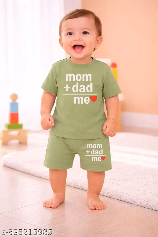 Kids Cotton Summer 2-Piece Outfit Set | Soft Breathable Baby T-Shirt & Shorts Set