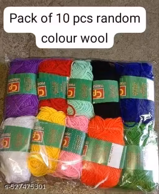 Pack of 10 pcs random colour wool