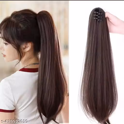 Hair Extension for Girls And Women Dumpy Hair Brown Color (Pack of-01) Brown color Long Hair
