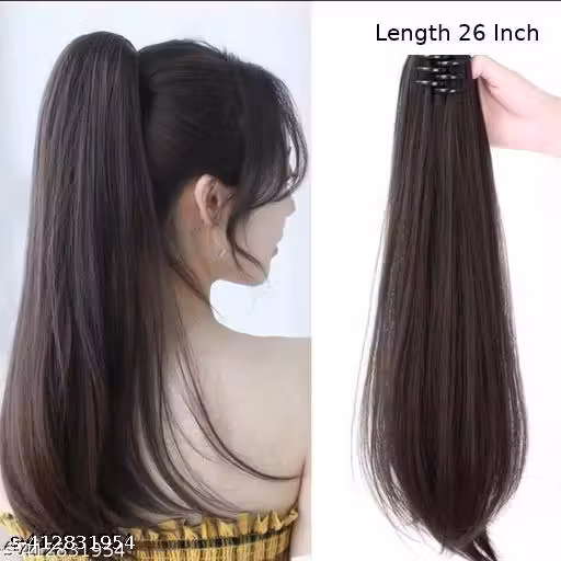 26 Inch Graceful Women Women Hair Extensions & Wigs Brown color