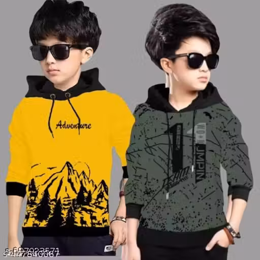Kids Boys & Girls Hooded Neck Full Sleeve Printed Regular Fit T-Shirt|| Boys T-Shirt || boys printed T-Shirt || boys full sleeeve T-Shirt || T-Shirt || trendy T-Shirt ||Full Sleeves, Printed Hoodie, Hooded T Shirt