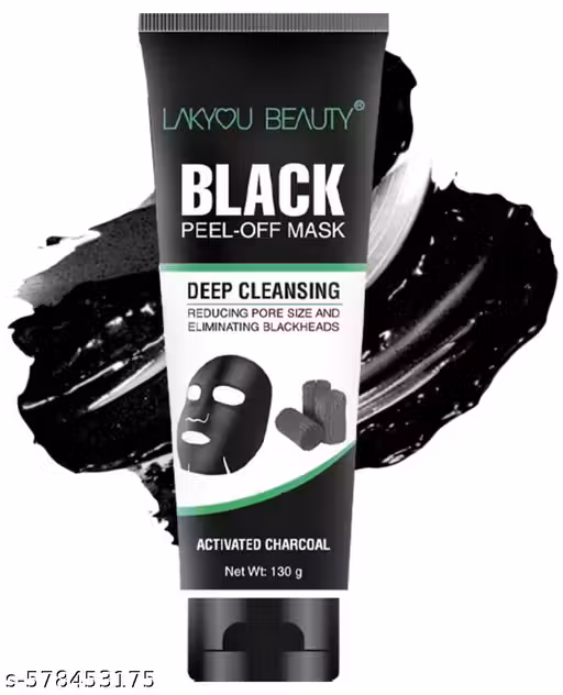 Beauty Black Peel Off Mask Deep Cleansing, Reducing Pore Size & Eliminating Blackheads with Activated Charcoal 130g | Detoxifying & Skin Refining