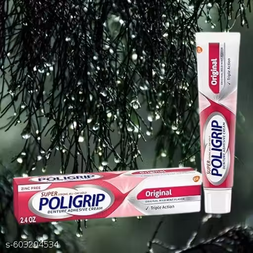 Super Po.li.grip Denture Adhesive Cream,twin pack 2.4 oz imported