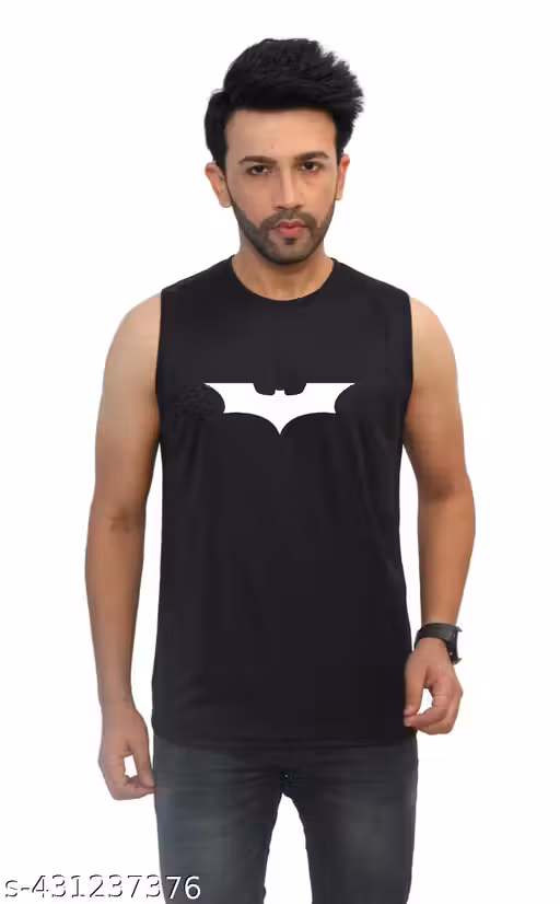 Men's Solid and Colorblock Sleeveless Gym Vest.
