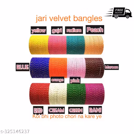 Shree jee bangles present Bracelect & Bangles Multi Colour Glossy Glass Attractive Hands And FestivalVelvet Bangles Combo Set For Women Velvet bangle red and pink Traditional Designer Welvet (SBS)Glass Velvet Bangles Combo for Women,Girls Velvet Bangles s