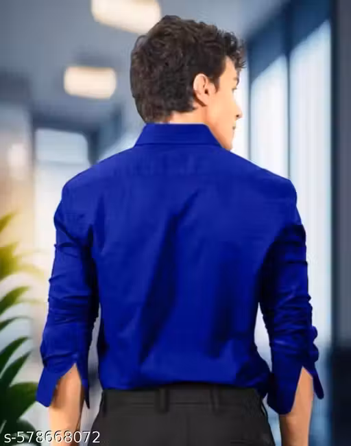 Stylish Shirts For Mens Boys Regular Fit Solid Spread Collar Casual Shirt