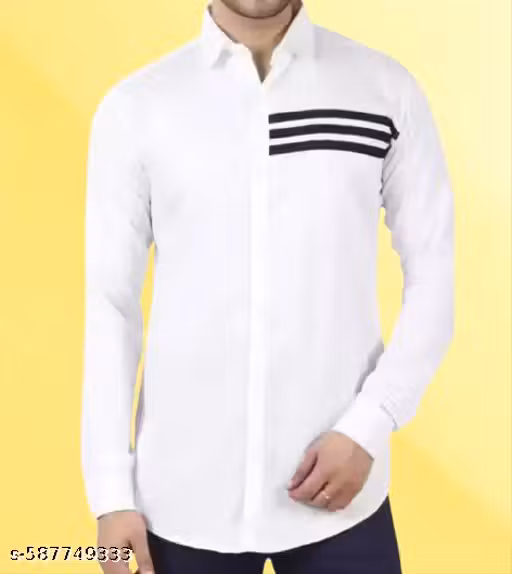 Stylish Men’s Full Sleeve White Shirt | Slim Fit Formal & Casual Wear | Office Party Daily Use Shirt Mens