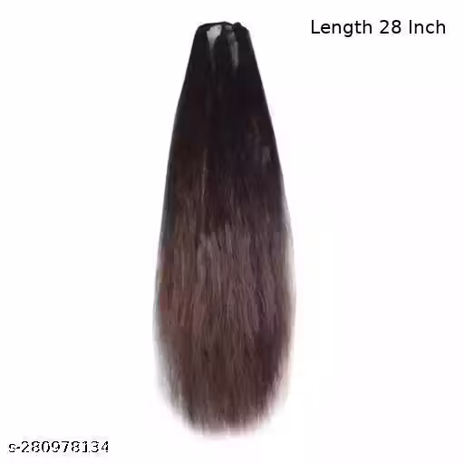28 Inch Kedar Women's Thick Nylon False Hair Extension (pack of 1) (Brown)1 Brown color Long Hair Juttu podigimpulu/ viggulu/Jada Savaram/Muti nittippukal/ vik/poi mair/mudi neettal / viggukal/Kudalu vistaranegalu/ viggalu/Hair vistaranegalu/ viggalu Idea