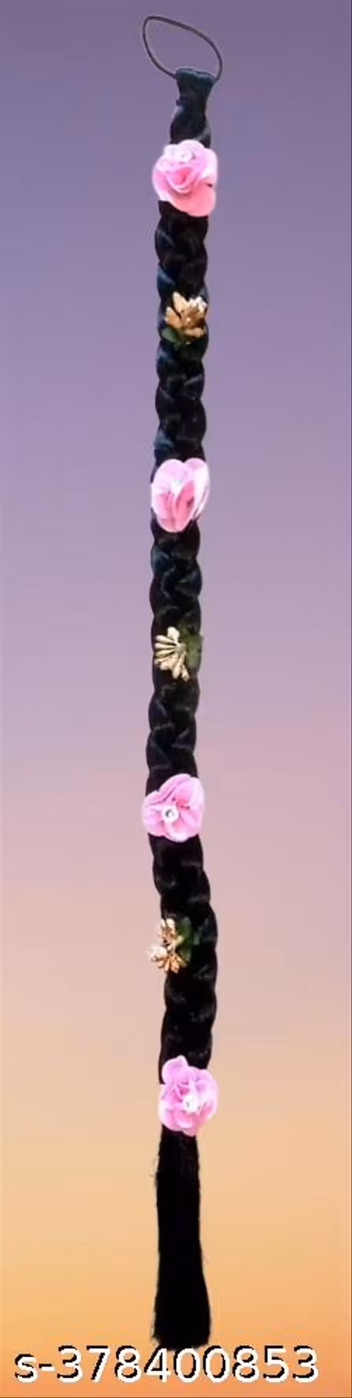 Kedar Hair Choti with Flower Pink