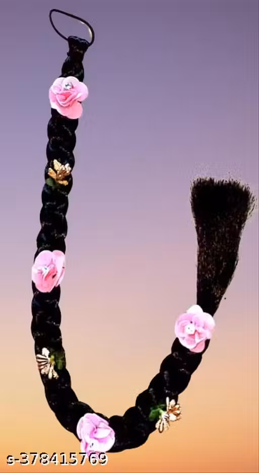 Kedar Hair Choti with Flower Pink