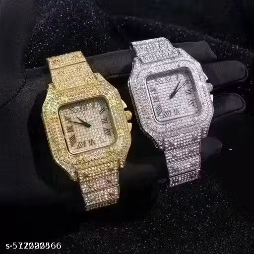 Hip Hop Iced Square Watch Sparkling Quartz Watches Fashion Classic Arabic Number