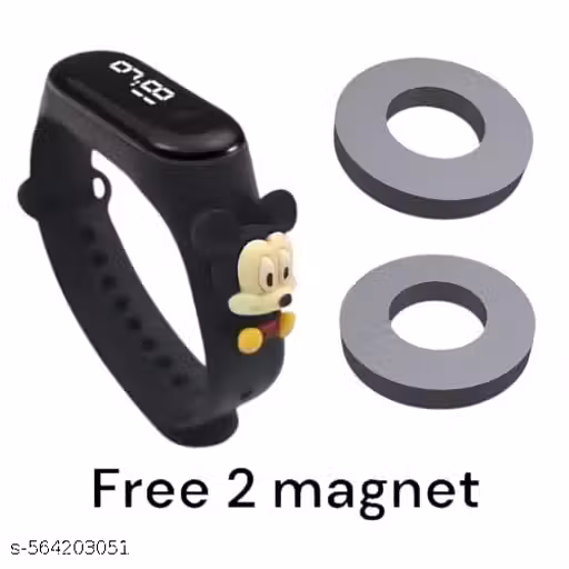 Digital LED Watch for Girls & Boys (Age 2-12 Years) – S I l I c o n e Smart Wrist Watch with 2 Free Magnets – Ideal for Rakhi, Birthday Return Gift, Kids Smartwatch