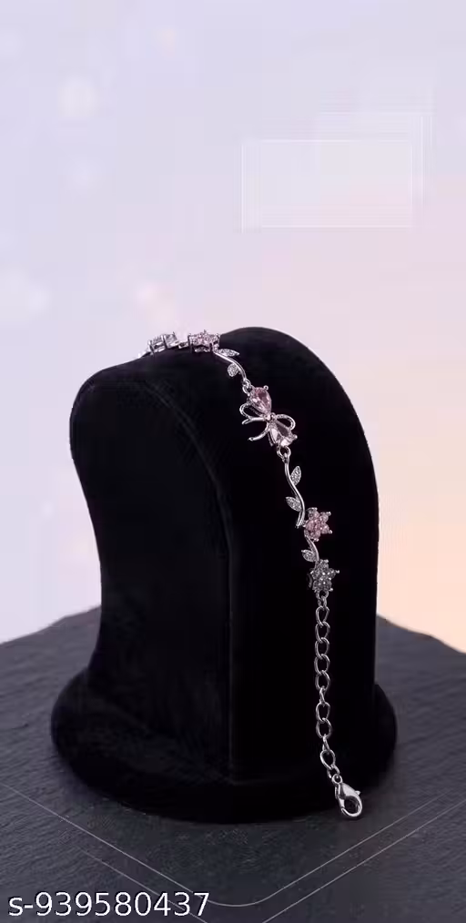 Korean Pink Flower Bracelet for Girls[Gift for girls and women]