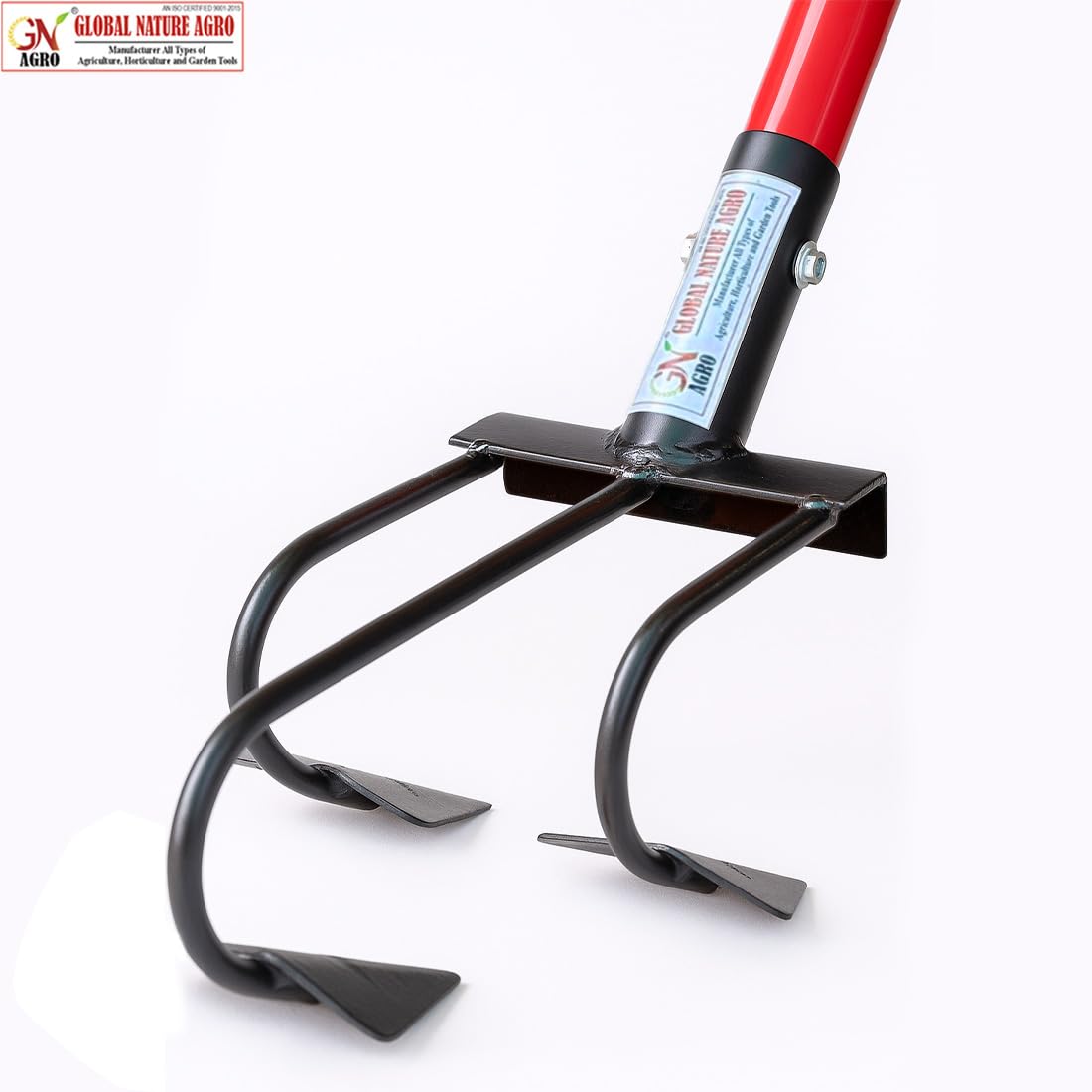 Heavy Duty 3 Tine Hand Cultivator | Steel Garden Weeder Tool | Manual Soil Loosener for Gardening, Farming & Vegetable Beds | Rust Resistant Cultivation Tool