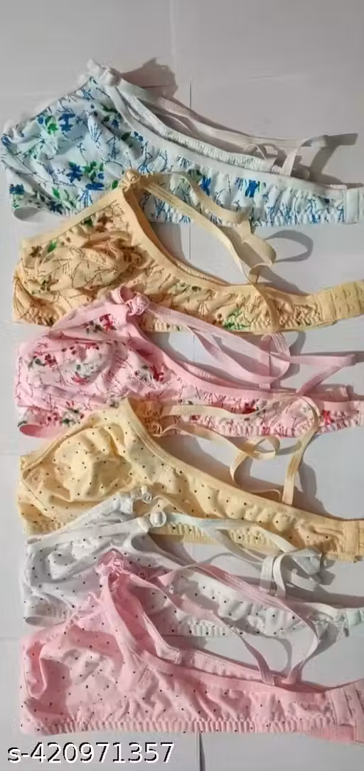 Non Pad Printed Bra pack of 6