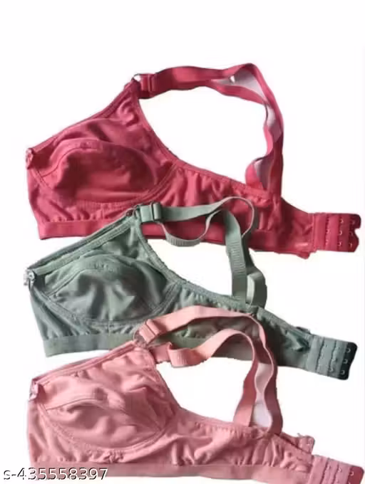 new english print bra pack of 3 ( multicolor )