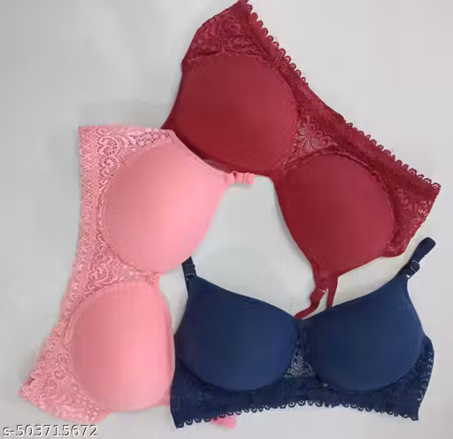Padded Lace Bra Pack of 3