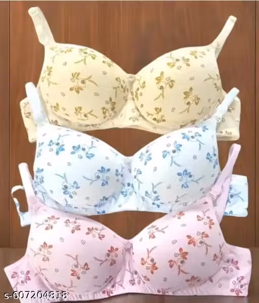 Sylish women printed padded bra (pack of 3)