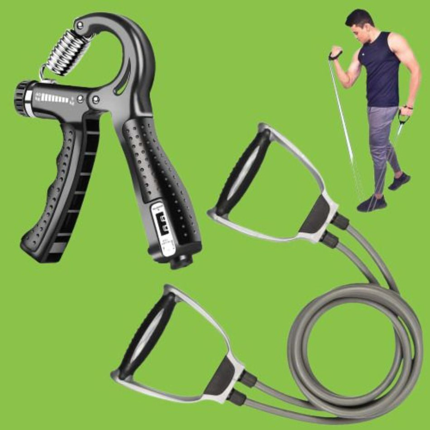 Avianna to toning tube and hand grip combo kit Fitness Accessory Kit-Z1 Hand Grip/Fitness Grip (Multicolor)