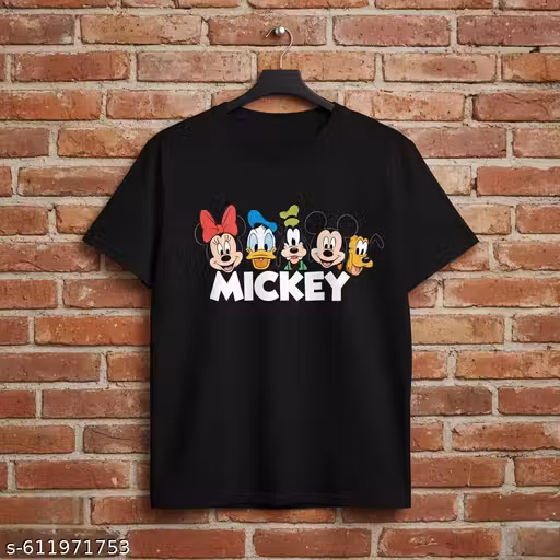 trendy oversized micky mouse printed tshirt , oversizd tshirt black .