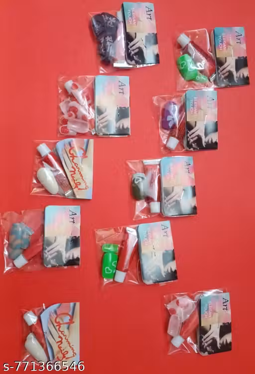 Artificial fake Nails for girls & women lightweight and long lasting Quick fix festival& special occasions (10 design combo any colour is pack)