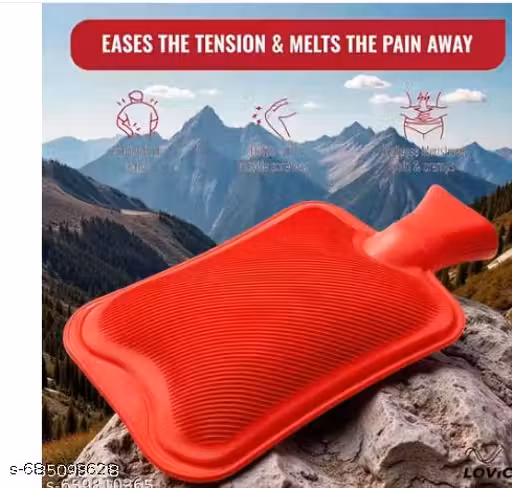 Non Electric Hot Water Bag , Hot water bag for back Pain Relief , Soft & Durable Heat Pouch for Cramps, Back Pain, Muscle Aches & Winter Comfort, Easy to Use, Portable & Reusable - 2 ltr multicolor