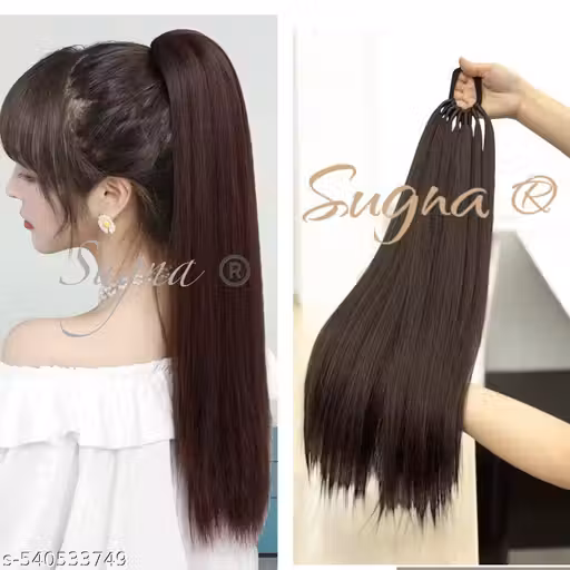 30inch Brown Rubber hair extensions Ponytail Rubber Hair Extensions synthetic hair ponytail extensions hair accessories and ponytail hair wig