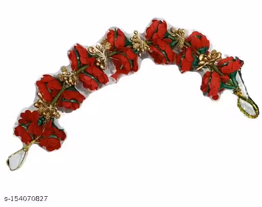 decorated rose hair gajra