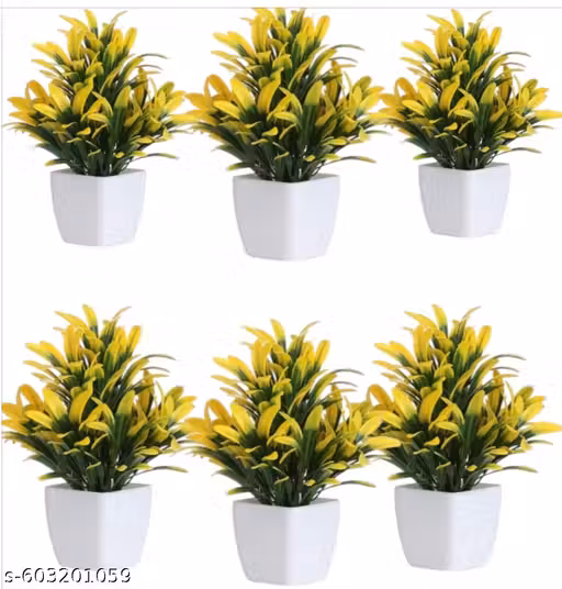 Artificial Plant with Pot Pack of 4