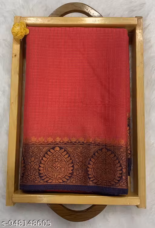 Pink Art Crepe Saree