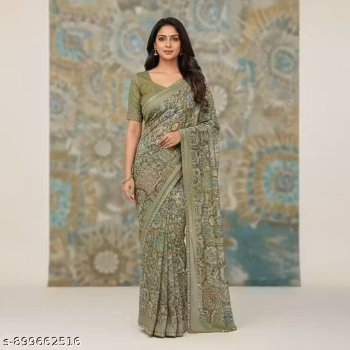 New trending and stylish beautiful saree for functional & wedding wear with separate blouse piece of all women
