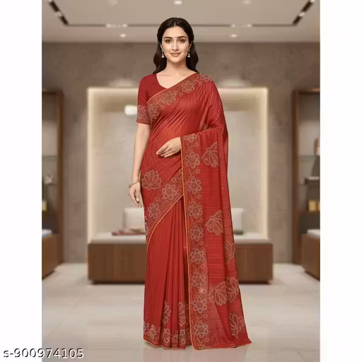New trending and stylish beautiful saree for functional & wedding wear with separate blouse piece of all women