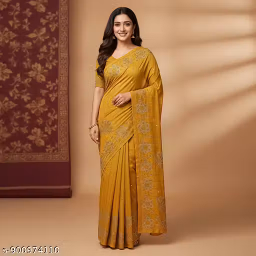 New trending and stylish beautiful saree for functional & wedding wear with separate blouse piece of all women